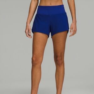 Lululemon Dark Blue Speed Up Shorts, Size 6